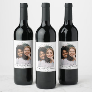 Elegant Will You Be My Matron of Honour Photo   Wine Label