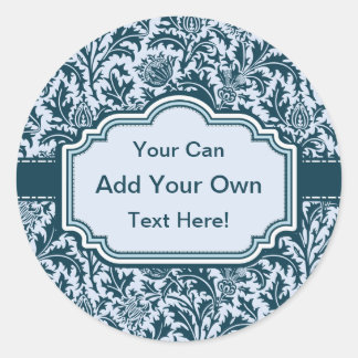Elegant William Morris Floral Thistle Pattern Classic Round Sticker