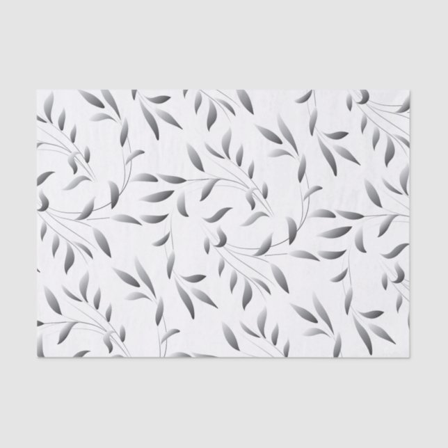 Elegant Willow Leaf Pattern Tissue Paper (Front)