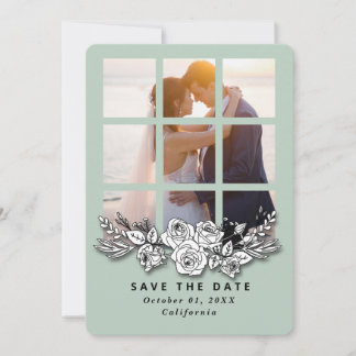 Elegant Window with Image Wedding Save the Date Invitation