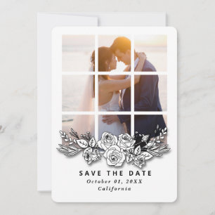 Elegant Window with Image Wedding Save the Date Invitation