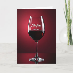Elegant Wine Birthday Card