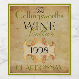 Elegant Wine Bottle Label Personalised