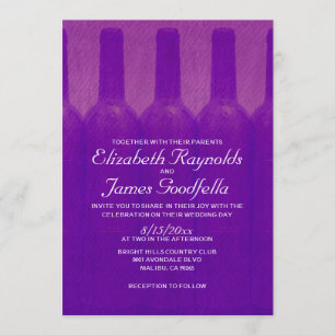 Elegant Wine Bottles Wedding Invitations
