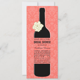 Elegant Wine Bridal Shower Invitations