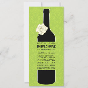 Elegant Wine Bridal Shower Invitations