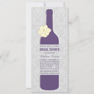 Elegant Wine Bridal Shower Invitations