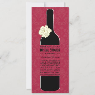 Elegant Wine Bridal Shower Invitations
