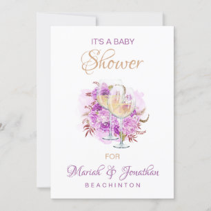 *~*  Elegant Wine Cheese BABY SHOWER Invitation