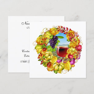 Elegant Wine Fall Season Harvest Invitation