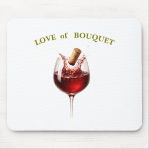 Elegant Wine Glass Party Sunglasses Mouse Mat