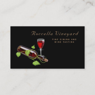 Elegant Wine Glass Winery Business Card