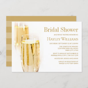 Elegant Wine Tasting Bridal Shower Invitation