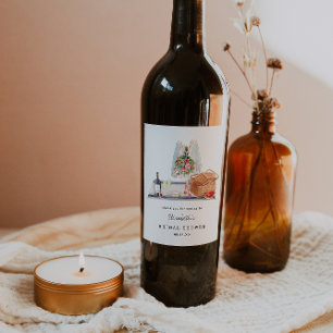 Elegant Wine Tasting Picnic Bridal Shower Wine Label