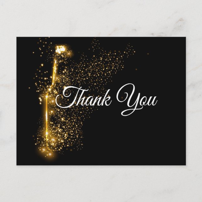 Elegant wine theme thank you card (Front)