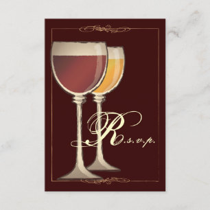 Elegant Wine Themed Party RSVP Response Card