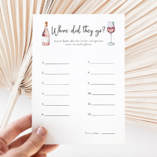 Elegant Wine Where Did They Go Bridal Shower Game