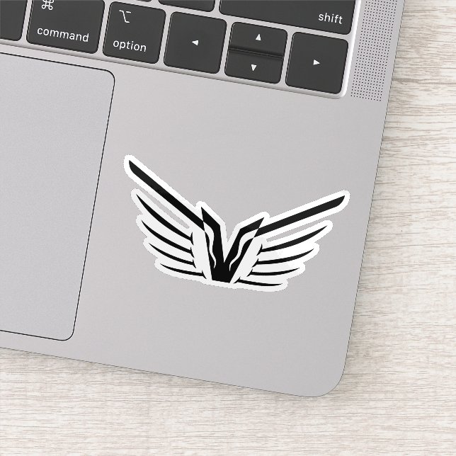 Elegant Wing Letter V monogram (Detail)