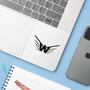 Elegant Wing Letter W monogram