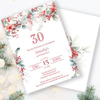 Elegant Winter Berry Botanical 30th Birthday