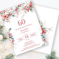 Elegant Winter Berry Botanical 60th Birthday