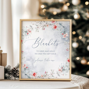 Elegant winter Blankets to have and hold Poster