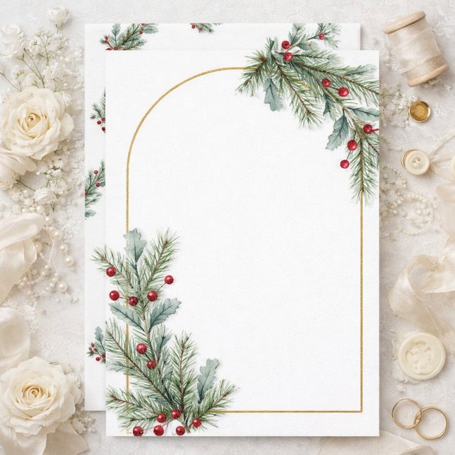Elegant Winter Botanical Wedding Invitation  (Creator Uploaded)