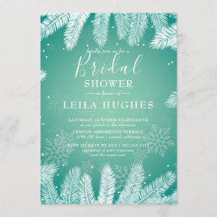 Elegant Winter Bridal Shower Invitation