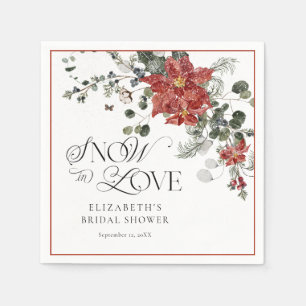 Elegant Winter Bridal Shower Napkin
