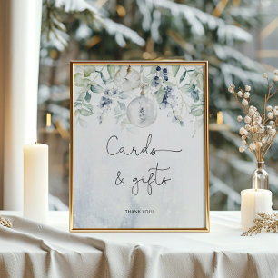 Elegant winter cards and gifts poster