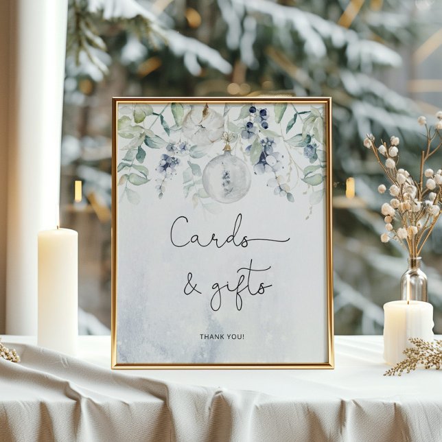 Elegant winter cards and gifts poster (Creator Uploaded)