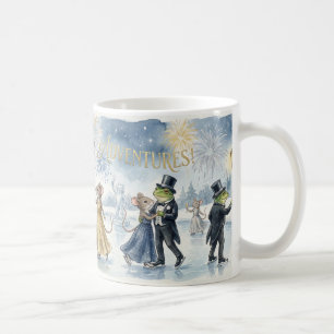 “Elegant Winter Celebration – Champagne Toast Holi Coffee Mug