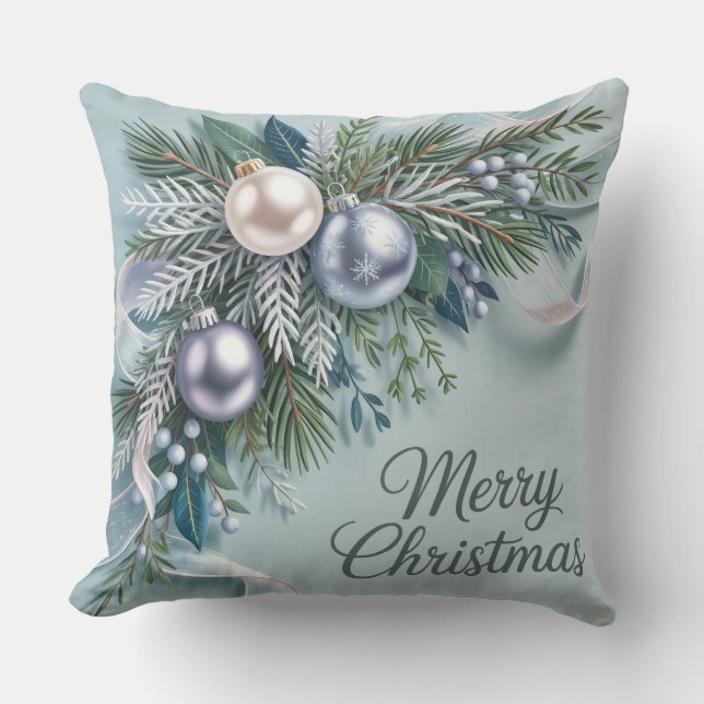 Elegant Winter Cheer Cushion (Front)