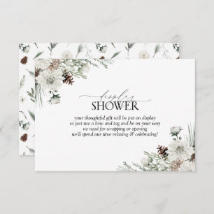 Elegant Winter Evergreen Display Shower Enclosure Card