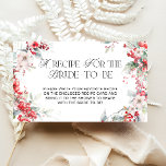 Elegant Winter Floral Bridal Recipe Enclosure Card<br><div class="desc">The Elegant Winter Floral Bridal Recipe Enclosure Card is a captivating blend of winter's elegance and romantic charm, perfect for celebrating love amidst the enchanting ambiance of the snowy season. At the heart of this design lies a stunning watercolor illustration of delicate frosty blooms intertwined with vibrant red berries. Floral...</div>