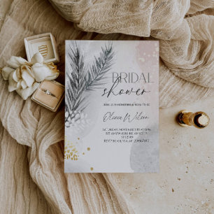 Elegant Winter Floral Bridal Shower Party Invitation