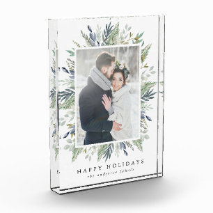 Elegant Winter Foliage   Holiday Photo Block