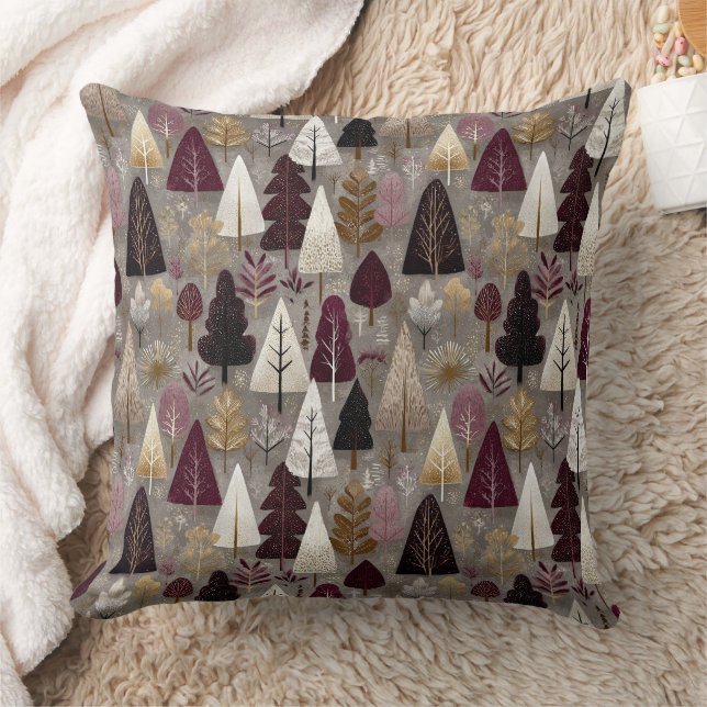 Elegant Winter Forest Christmas Pattern (10) Cushion (Blanket)