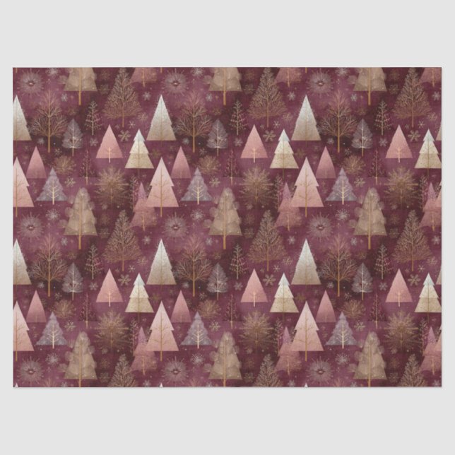 Elegant Winter Forest Christmas Pattern (11) Tissue Paper (Front)