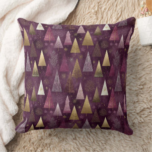 Elegant Winter Forest Christmas Pattern (2) Cushion