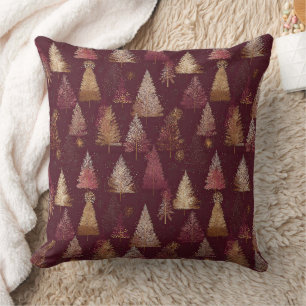 Elegant Winter Forest Christmas Pattern (5) Cushion