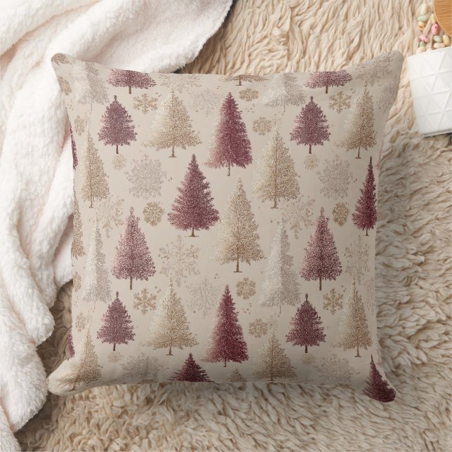 Elegant Winter Forest Christmas Pattern (6) Cushion (Blanket)