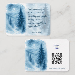 Elegant Winter Forest Corporate Holiday Gifts Card