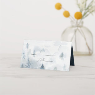 Elegant Winter Forest Wedding Place Card