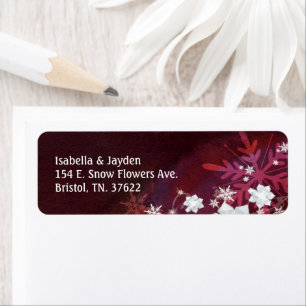 Elegant Winter Glitters Wedding Return Address