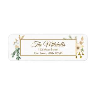 Elegant Winter Gold Floral