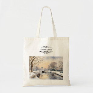 Elegant Winter Kensington Gardens Tote Bag