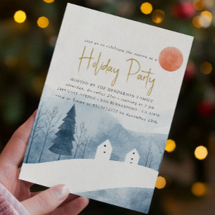 Elegant Winter Landscape Holiday Party  Invitation