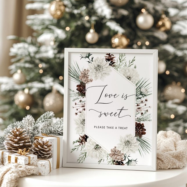 Elegant winter Love is sweet take a treat Poster (Creator Uploaded)