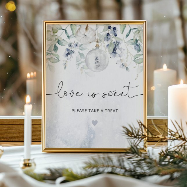 Elegant winter Love is sweet take a treat Poster (Creator Uploaded)